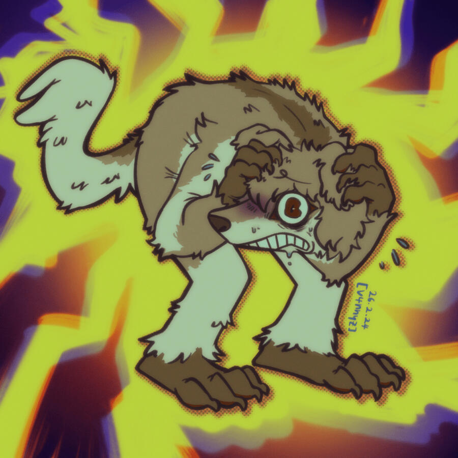 Flat line art trade (cartooncanine)